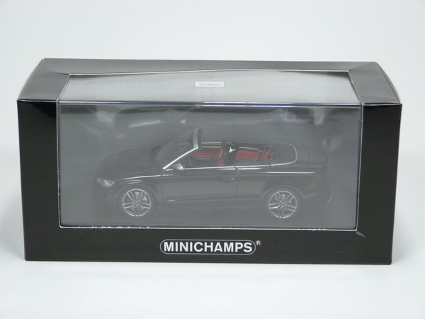 1:43 Audi S3 Cabriolet 2013 pantherschwarz met. Minichamps 437013030