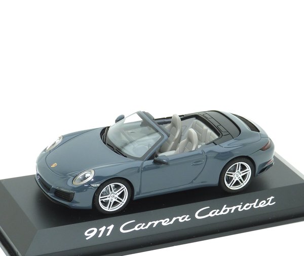 1:43 Porsche 911 Carrera Cabriolet 991.2 2015-2018 graphitblau met. Herpa WAP0201140G