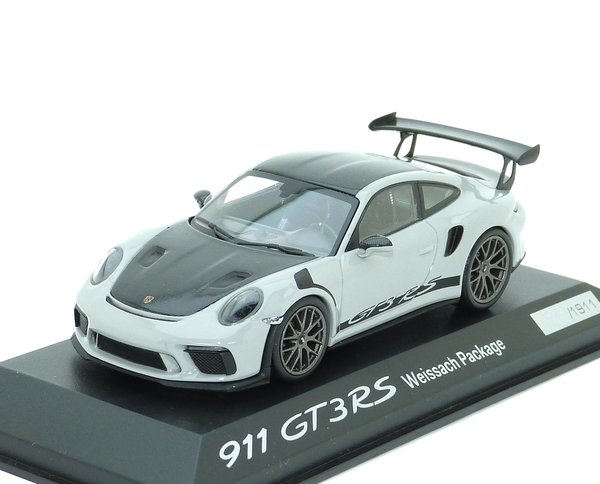 1:43 Porsche 911 GT3 RS Weissach Paket Package 991.2 2018 Kreide Carbon Optik Minichamps WAP0201600J