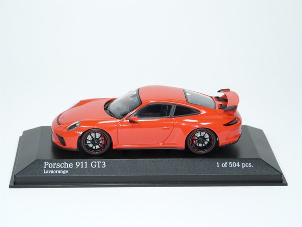 1:43 Porsche 911 GT3 991 2016 lavaorange Minichamps 410066024