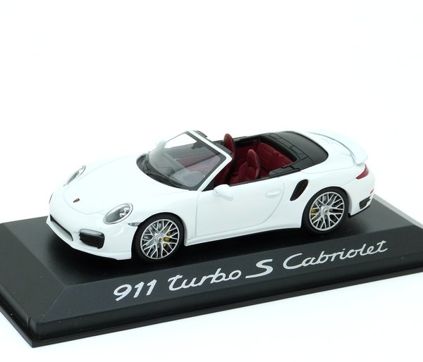 1:43 Porsche 911 Turbo S Cabriolet 991 2013-2012 weiß Minichamps WAP0203110E