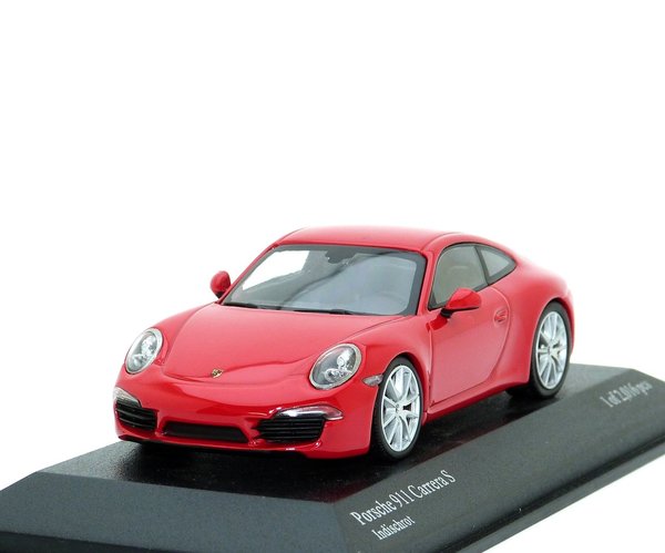 1:43 Porsche 911 Carrera S 991 2012 indischrot Minichamps 410060220
