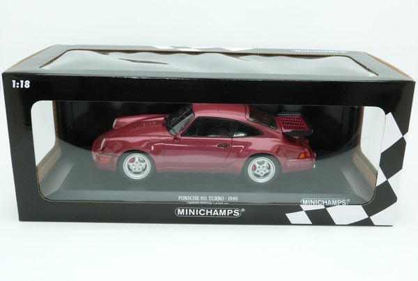 1:18 Porsche 911 Turbo 3.6 964 1990 sternrubin met. Minichamps 155069102