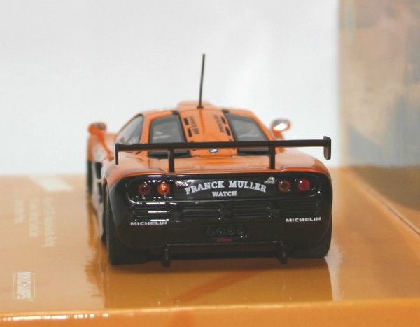 1:43 McLaren F1 GTR Franck Muller Watch 24H hrs. Le Mans 1996 #53 Minichamps 533164353