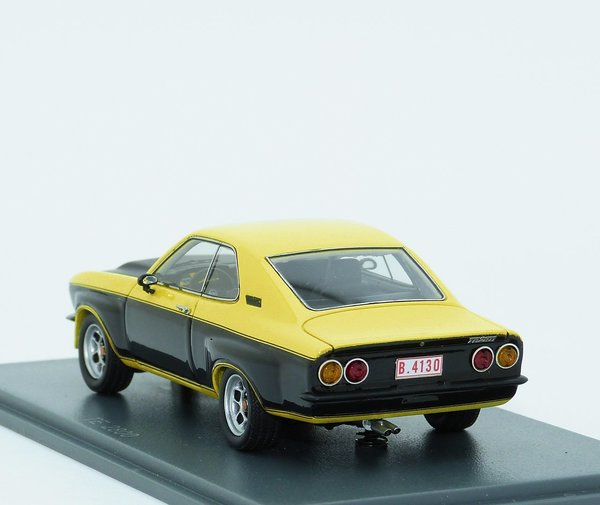 1:43 Opel Manta A TE 2800 1975 gelb schwarz NEO Scale Models 44130
