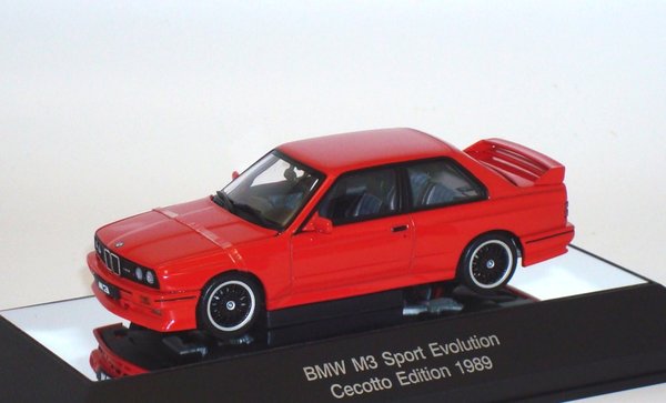 1:43 BMW M3 Sport Evolution Cecotto Edition E30 1989 rot AUTOart 50566