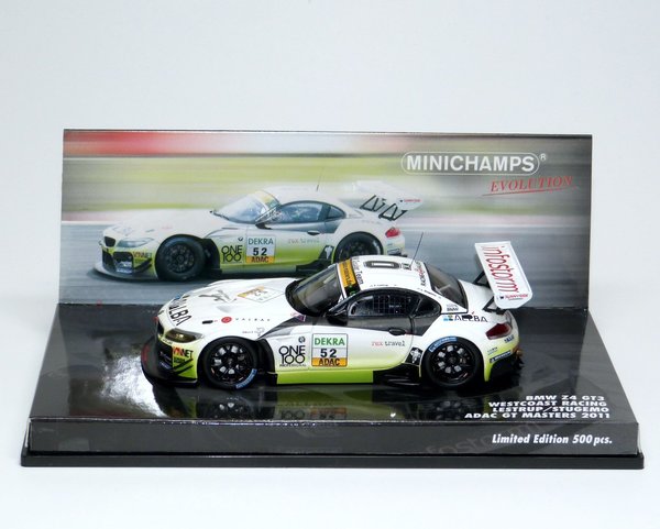 1:43 BMW Z4 GT3 E89 ADAC GT Masters 2011 #52 Team WestCoast Lestrup Stugemo Minichamps 437112952