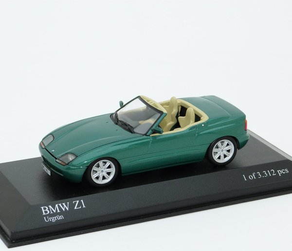1:43 BMW Z1 Roadster 1989-1991 urgrün met. Minichamps 400020100