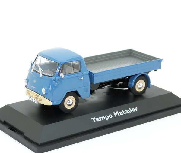 1:43 Tempo Matador Pritschenwagen 1957 Hochlader-Pritsche blau Schuco 3320