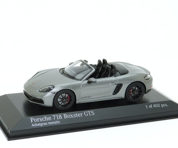 1:43 Porsche 718 Boxster GTS 4.0 982 2020 achatgrau met. Minichamps 410069100