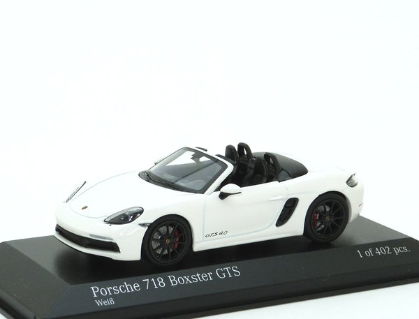 1:43 Porsche 718 Boxster GTS 4.0 982 2020 weiß Minichamps 410069101