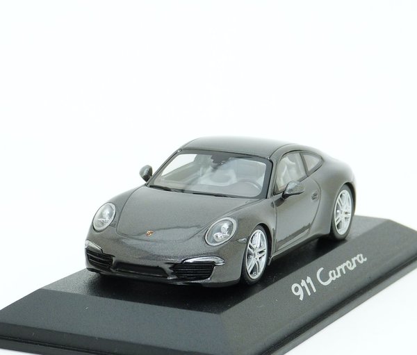 1:43 Porsche 911 Carrera 991 2011-2015 achatgrau met. Minichamps WAP0200100C